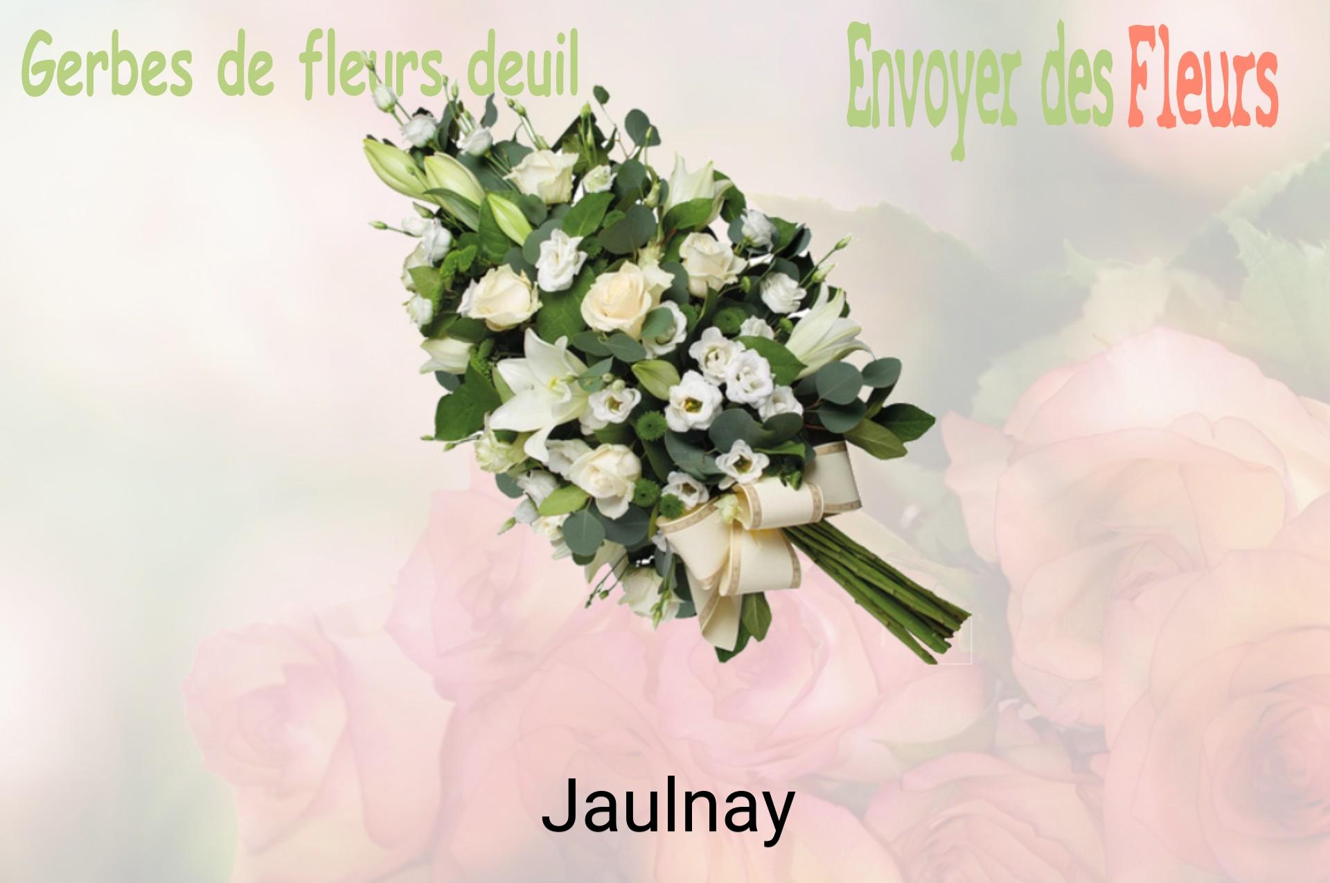 Gerbe de fleurs de deuil livrée à Jaulnay